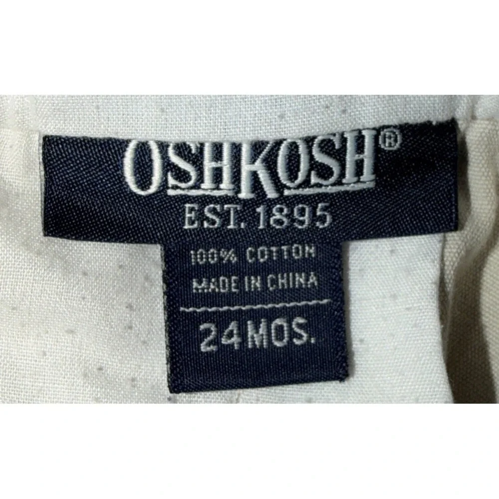 OshKosh B'gosh 24M Rocket Print Shortalls Cream/beige‎ Orange Blue